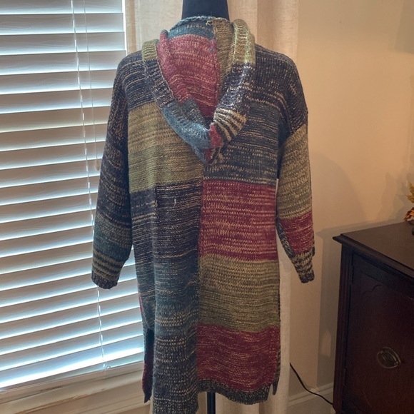 Ladies Multicolor- Sweater Jacket- S/M - Picture 2 of 6